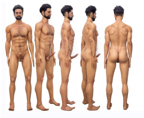 Güçlü Kollar Kaslı 176cm Silikon Erkek Aşk Seks Bebek-MARCY